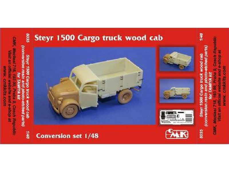 Steyr 1500 Cargo truck wood cab - conversion set for Tamiya - zdjęcie 1 Steyr 1500 Cargo truck wood cab - conversion set for Tamiya - zdjęcie 1
