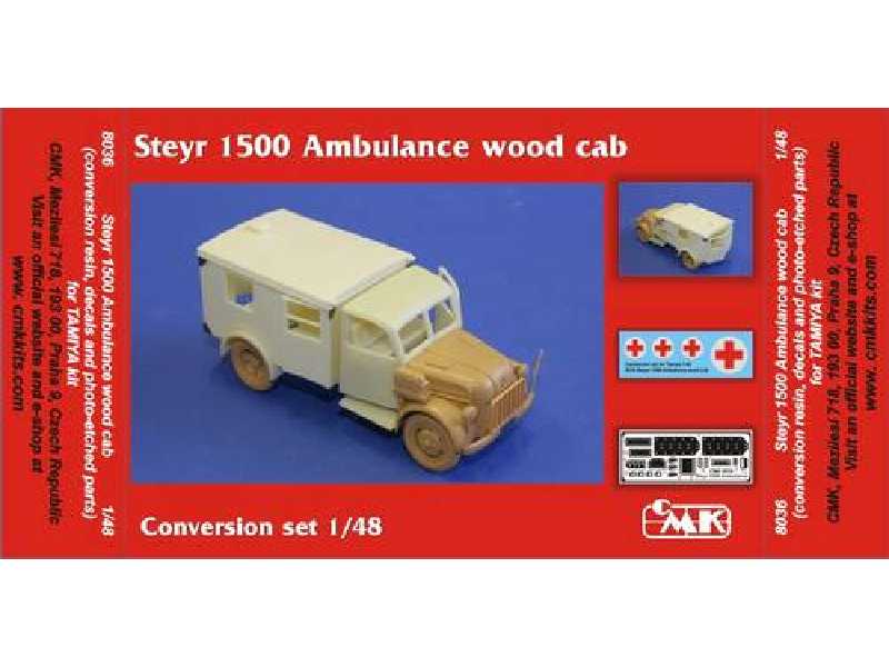 Steyr 1500 Ambulance wood cab - conversion set for Tamiya - zdjęcie 1