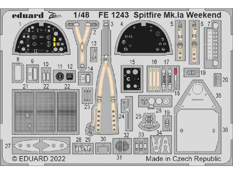 Spitfire Mk. Ia Weekend 1/48 - zdjęcie 1 Spitfire Mk. Ia Weekend 1/48 - zdjęcie 1