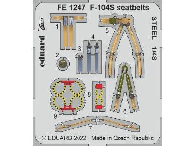 F-104S seatbelts STEEL 1/48 - zdjęcie 1