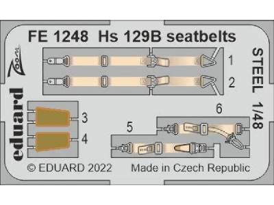 Hs 129B seatbelts STEEL 1/48 - Hobby 2000 - zdjęcie 1