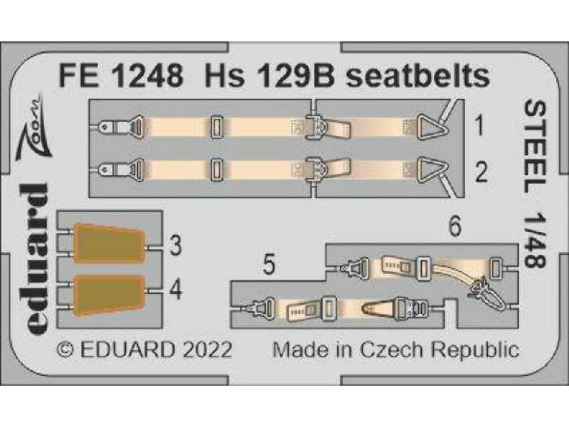 Hs 129B seatbelts STEEL 1/48 - Hobby 2000 - zdjęcie 1 Hs 129B seatbelts STEEL 1/48 - Hobby 2000 - zdjęcie 1