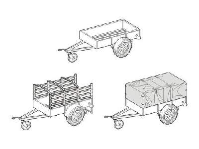 WW II US. Cargo Trailer Ben Hur  Full resin kit 1/48 - zdjęcie 1