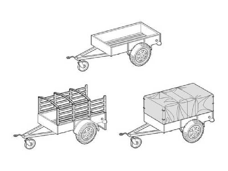 WW II US. Cargo Trailer Ben Hur Full resin kit 1/48 - zdjęcie 1 WW II US. Cargo Trailer Ben Hur Full resin kit 1/48 - zdjęcie 1
