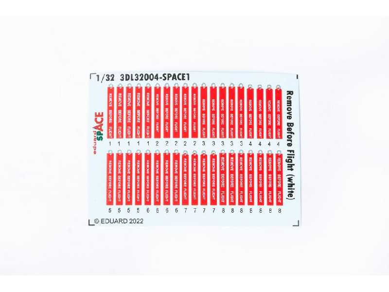 Remove Before Flight (white) SPACE 1/32 - zdjęcie 1 Remove Before Flight (white) SPACE 1/32 - zdjęcie 1