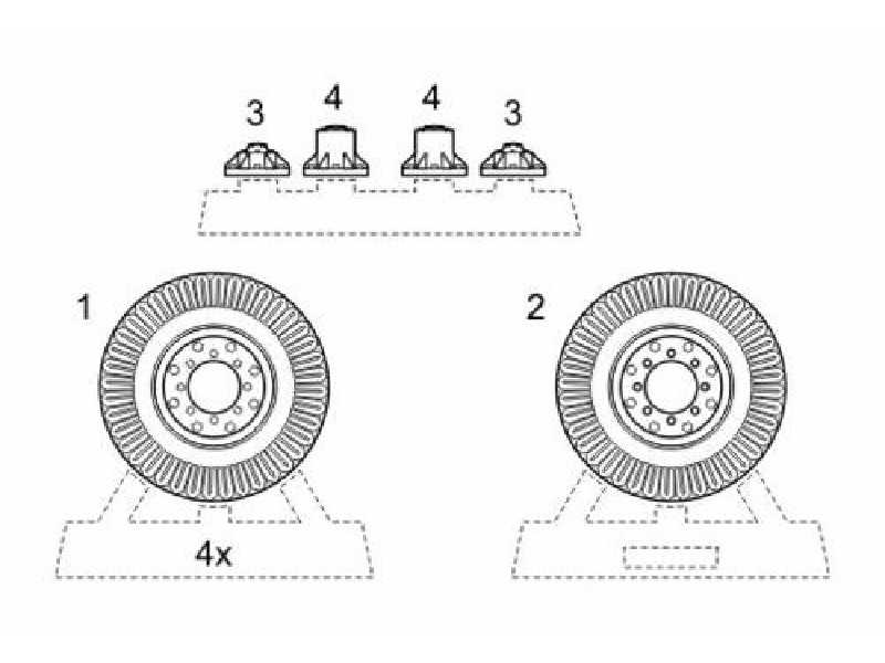 Chevrolet L.R.D.G 30 cwt - Wheels for Tamiya - zdjęcie 1