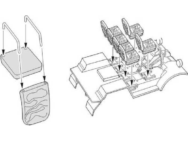 Quad Gun Tractor - Seats - version Ford/Chevrolet for Tamiya/Ita - zdjęcie 1 Quad Gun Tractor - Seats - version Ford/Chevrolet for Tamiya/Ita - zdjęcie 1