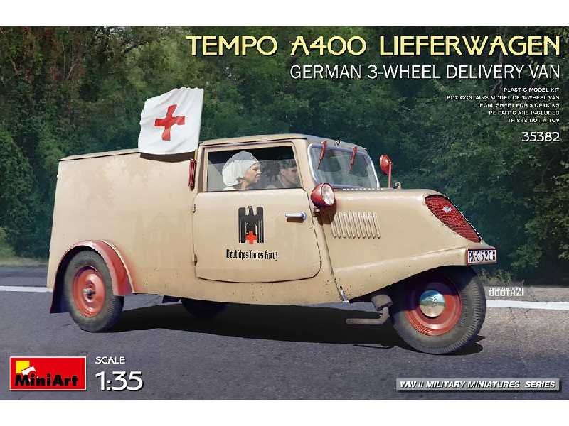 Tempo A400 Lieferwagen. German 3-wheel Delivery Van - zdjęcie 1 Tempo A400 Lieferwagen. German 3-wheel Delivery Van - zdjęcie 1