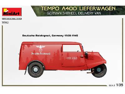 Tempo A400 Lieferwagen. German 3-wheel Delivery Van - zdjęcie 2