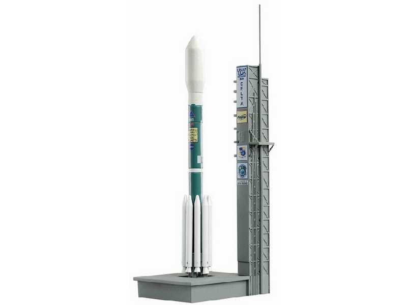 Delta II Rocket w/Launch pad - model gotowy - zdjęcie 1 Delta II Rocket w/Launch pad - model gotowy - zdjęcie 1