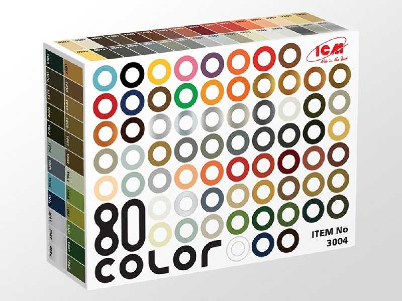 ICM- zestaw farbek - 77 kolorów + 3 lakiery - zdjęcie 1