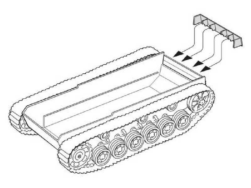 Pz. Kpfw III  Correction Rear hull Armor for Tamiya kit - zdjęcie 1