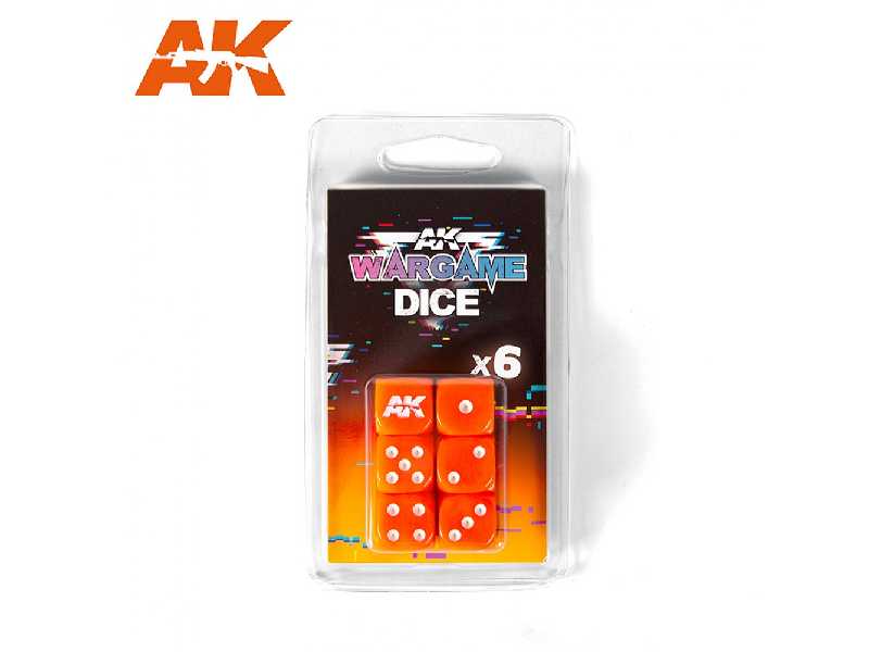 Set 6 Dice (Orange) - zdjęcie 1 Set 6 Dice (Orange) - zdjęcie 1
