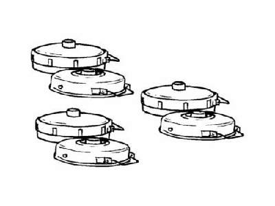 German Anti-Tank Mines WW II (6 pcs) - zdjęcie 1