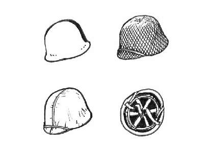 US WW II Helmets (6 pcs) - zdjęcie 1