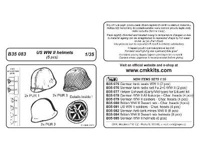 US WW II Helmets (6 pcs) - zdjęcie 2