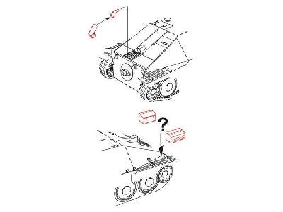 Jagdpanzer 38 Hetzer  Exhaust and eqipment for Tamiya kit - zdjęcie 1