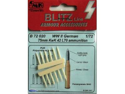 WWII German 75mmKwK42L70 ammunition - zdjęcie 1