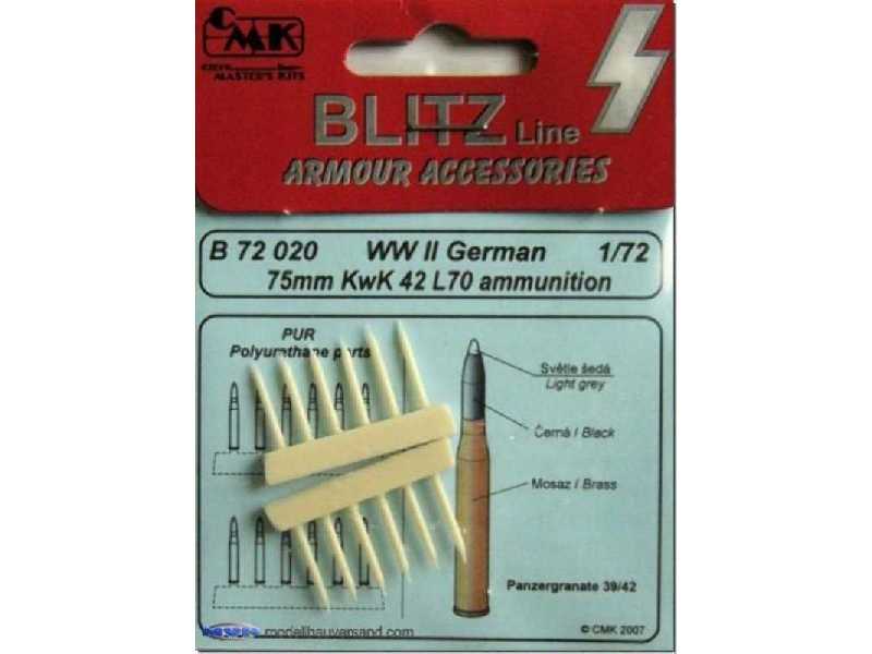 WWII German 75mmKwK42L70 ammunition - zdjęcie 1 WWII German 75mmKwK42L70 ammunition - zdjęcie 1