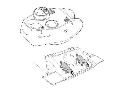 T-34/85  Exhausts and periscopes 1/72 for Revell kit - zdjęcie 1