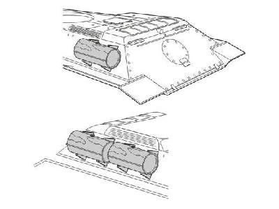 T-34/85  external fuel tanks for Revell kit - zdjęcie 1