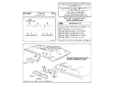 T-34/85  external fuel tanks for Revell kit - zdjęcie 2