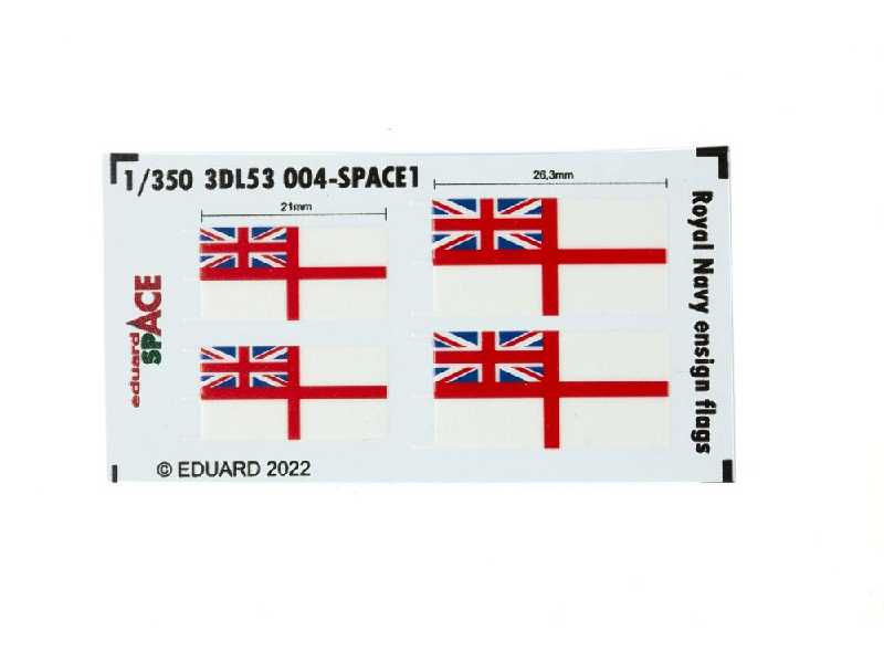 Royal Navy ensign flags SPACE 1/350 - zdjęcie 1 Royal Navy ensign flags SPACE 1/350 - zdjęcie 1