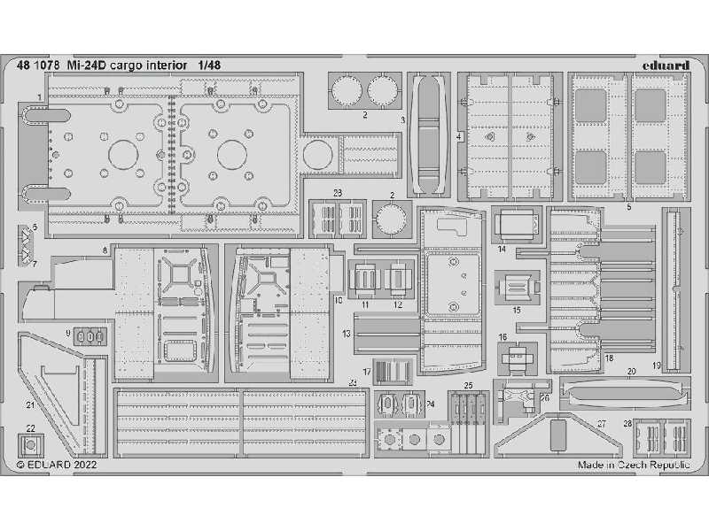 Mi-24D cargo interior 1/48 - TRUMPETER - zdjęcie 1 Mi-24D cargo interior 1/48 - TRUMPETER - zdjęcie 1