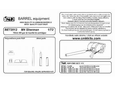 M4 Sherman 75mm M3 gun+mantlet+cartridge - zdjęcie 2