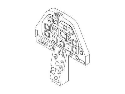 P-51D  Instrument panel with gun sight 1/32 for Hasegawa / Drago - zdjęcie 1