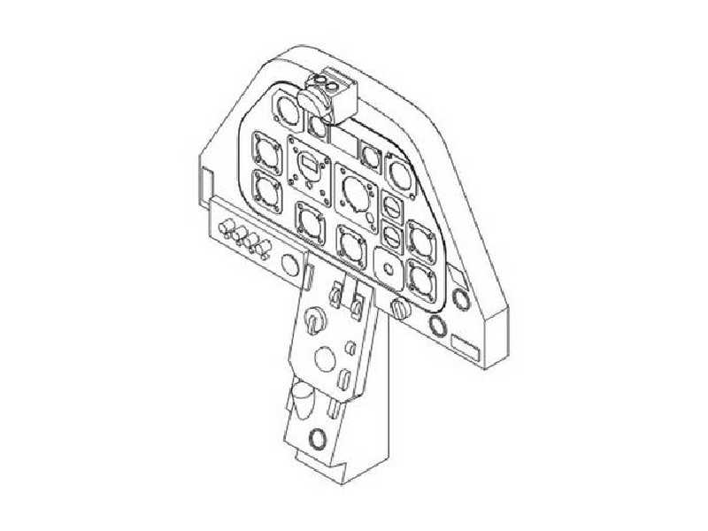 P-51D Instrument panel with gun sight 1/32 for Hasegawa / Drago - zdjęcie 1 P-51D Instrument panel with gun sight 1/32 for Hasegawa / Drago - zdjęcie 1