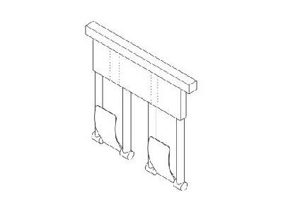 P-40E and Later versions  Rudder pedals 1/32 for Hasegawa - zdjęcie 1