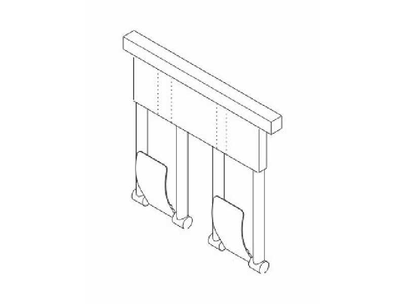 P-40E and Later versions  Rudder pedals 1/32 for Hasegawa - zdjęcie 1
