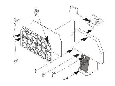 F-86F Sabre  Instrument panel for Hasegawa kit - zdjęcie 1