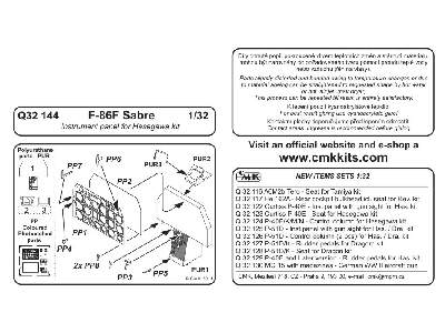 F-86F Sabre  Instrument panel for Hasegawa kit - zdjęcie 2