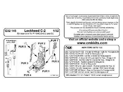 Lockheed C-2 Ejection seat for F-104 C/D/G/J a DJ  1/32 - zdjęcie 2