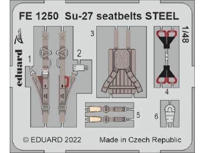 Su-27 seatbelts STEEL 1/48 - GREAT WALL HOBBY - zdjęcie 1