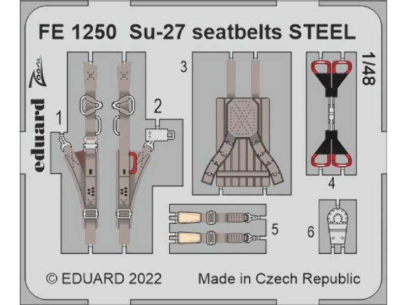 Su-27 seatbelts STEEL 1/48 - GREAT WALL HOBBY - zdjęcie 1 Su-27 seatbelts STEEL 1/48 - GREAT WALL HOBBY - zdjęcie 1
