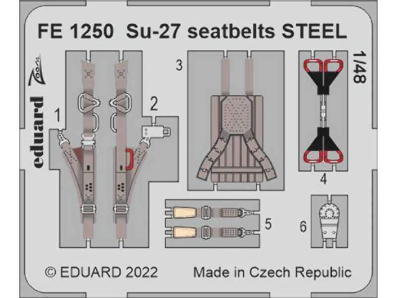 Su-27 seatbelts STEEL 1/48 - GREAT WALL HOBBY - zdjęcie 1