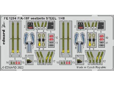 F/ A-18F seatbelts STEEL 1/48 - MENG - zdjęcie 1