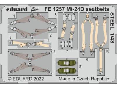 Mi-24D seatbelts STEEL 1/48 - TRUMPETER - zdjęcie 1