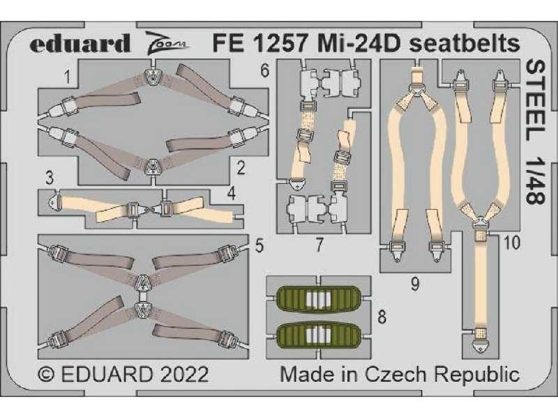 Mi-24D seatbelts STEEL 1/48 - TRUMPETER - zdjęcie 1