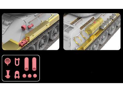 Blaszki do modeli T-34/85 Model 1944 - 5083 - zdjęcie 2
