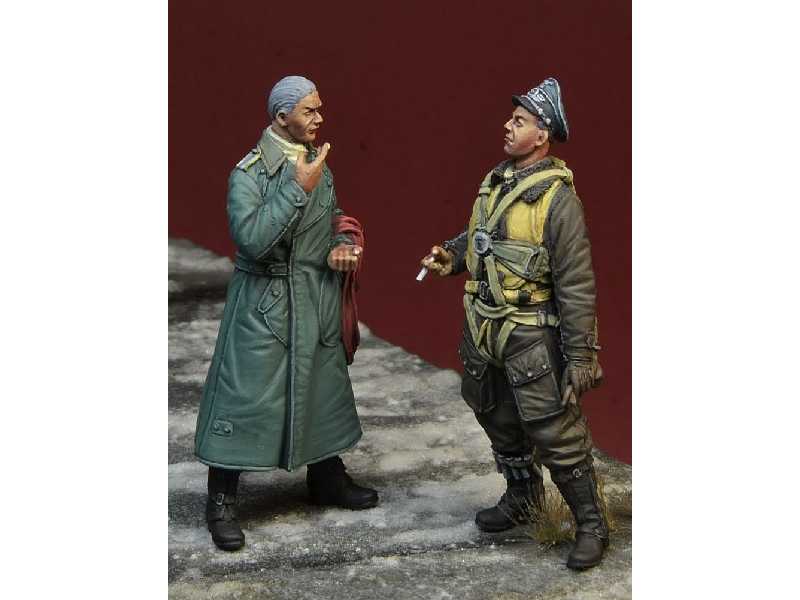 Luftwaffe Pilot Ace Franz Stigler & Mechanic - zdjęcie 1 Luftwaffe Pilot Ace Franz Stigler & Mechanic - zdjęcie 1