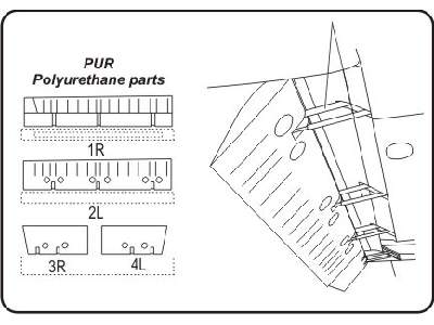 Hellcat - Landing Flaps for Hasegawa kit (master by Hi-Kit) - zdjęcie 1