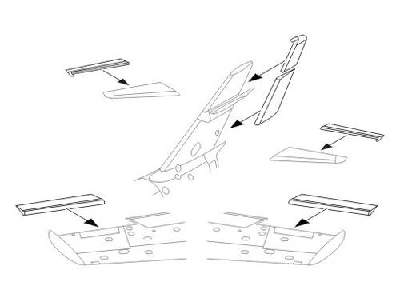 MiG-15 - Conntrol Surf. for Tamiya/Trumpeter kit (master by Hi-K - zdjęcie 1