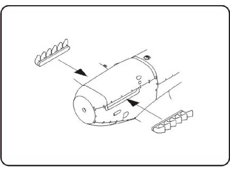 Late Spitfire Mk.V/Seafire Mk.III six exhaust stubs - for Hasega - zdjęcie 1