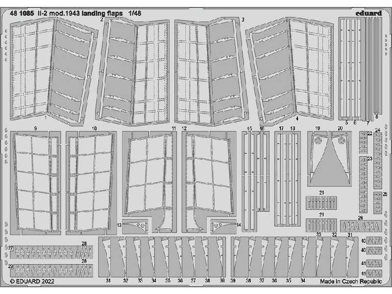Il-2 mod. 1943 landing flaps 1/48 - ZVEZDA - zdjęcie 1 Il-2 mod. 1943 landing flaps 1/48 - ZVEZDA - zdjęcie 1