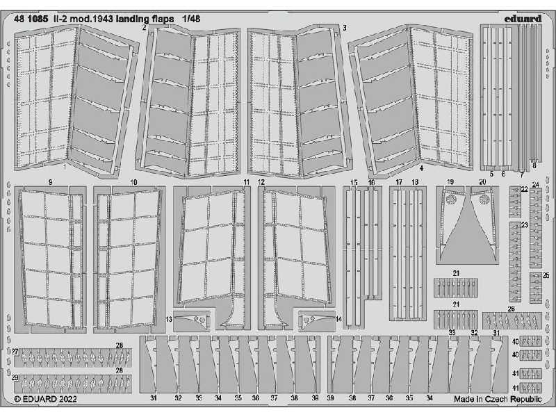 Il-2 mod.  1943 landing flaps 1/48 - ZVEZDA - zdjęcie 1