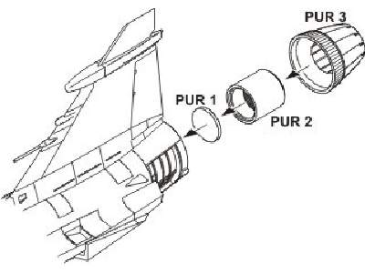 JAS-39C/D Exhaust nozzle for Italeri - zdjęcie 1